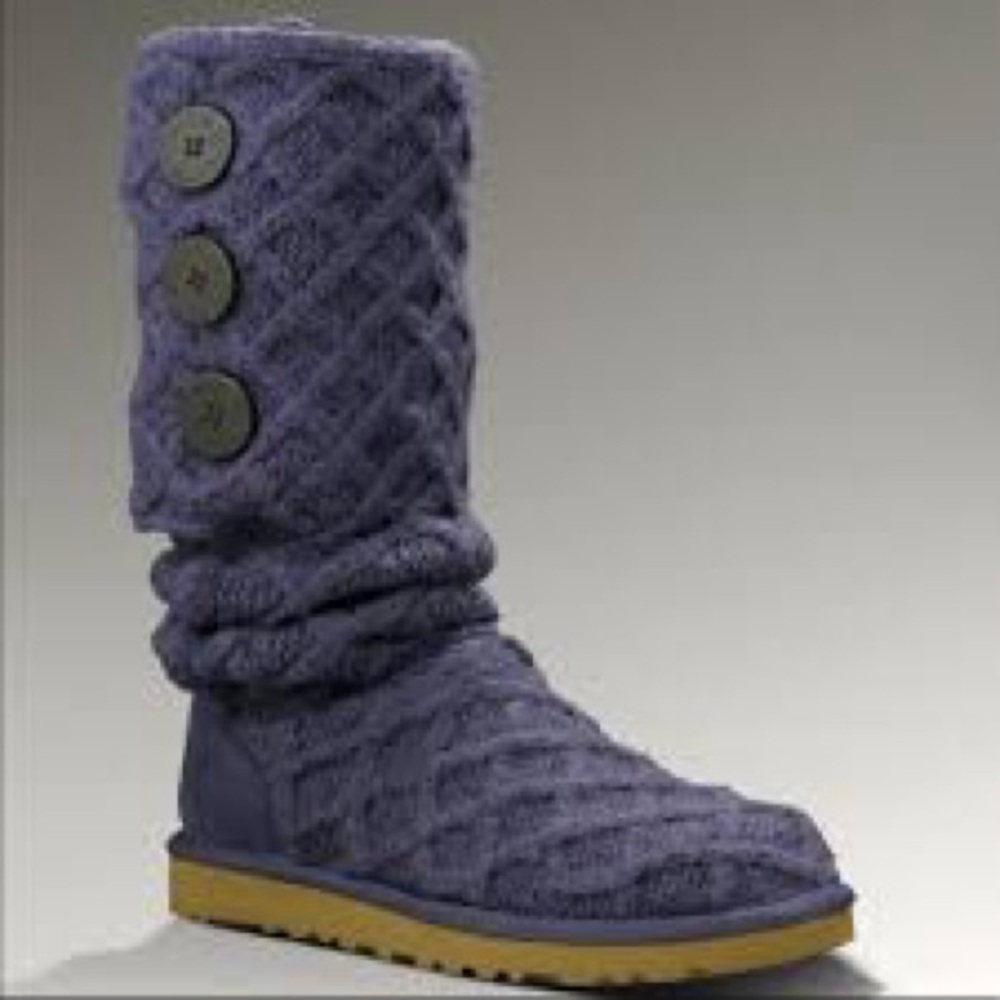UGG Lattice Cardy Boots Navy Blue Size 10 Women’s - Picture 10 of 10